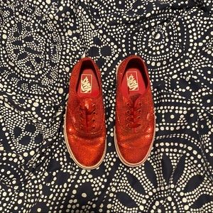 Red Sequin Vans